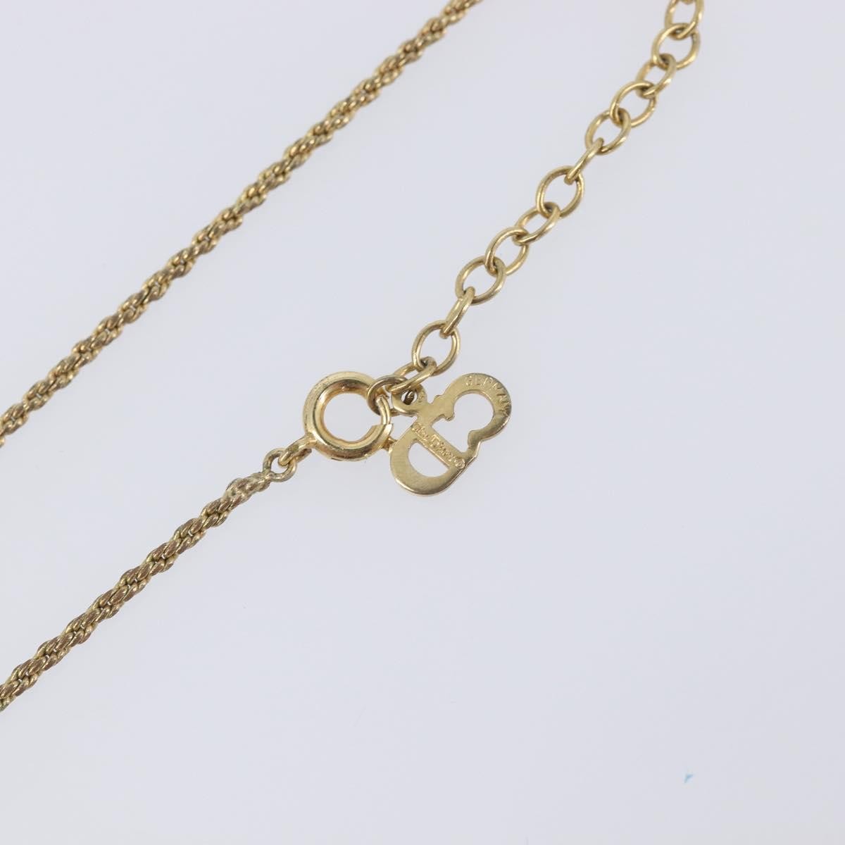 Christian Dior CD Pendant Metal, Gold, Metal, Necklace