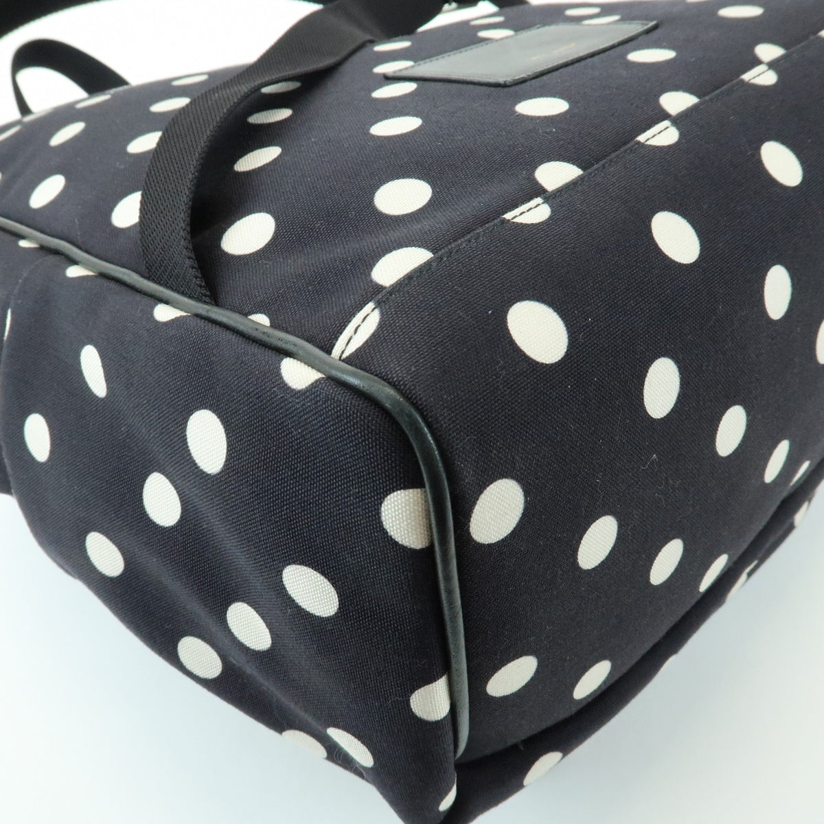Saint Laurent City Printed Canvas, Black, Canvas, Backpack