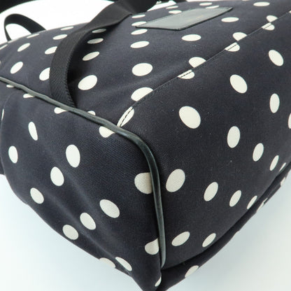 Saint Laurent City Printed Canvas, Black, Canvas, Backpack