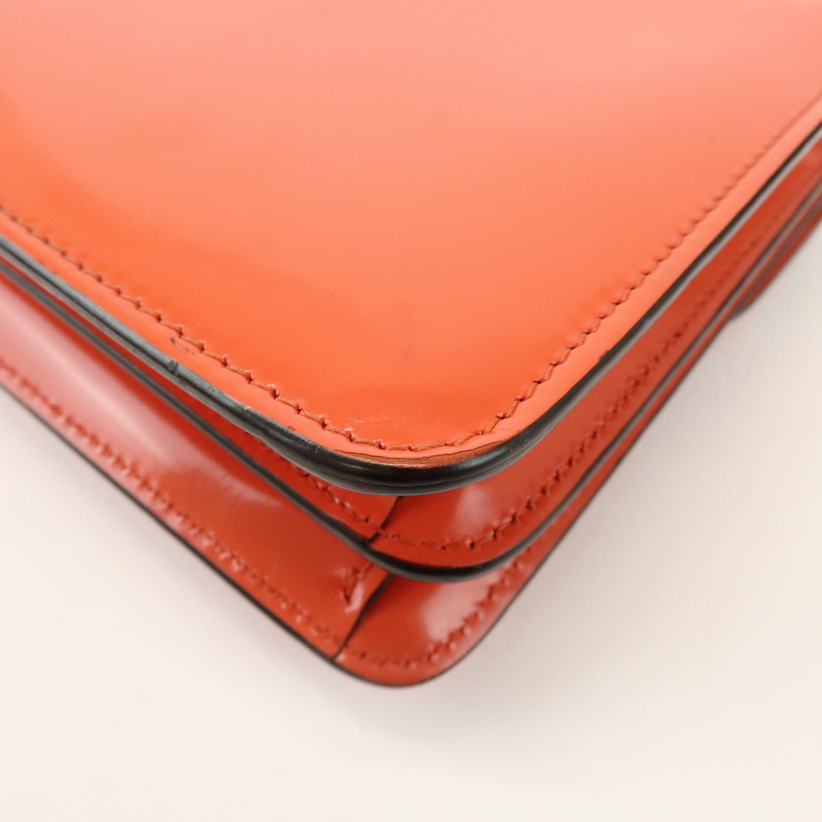 Gucci Interlocking Patent, Orange, Patent Leather, Shoulder Bag