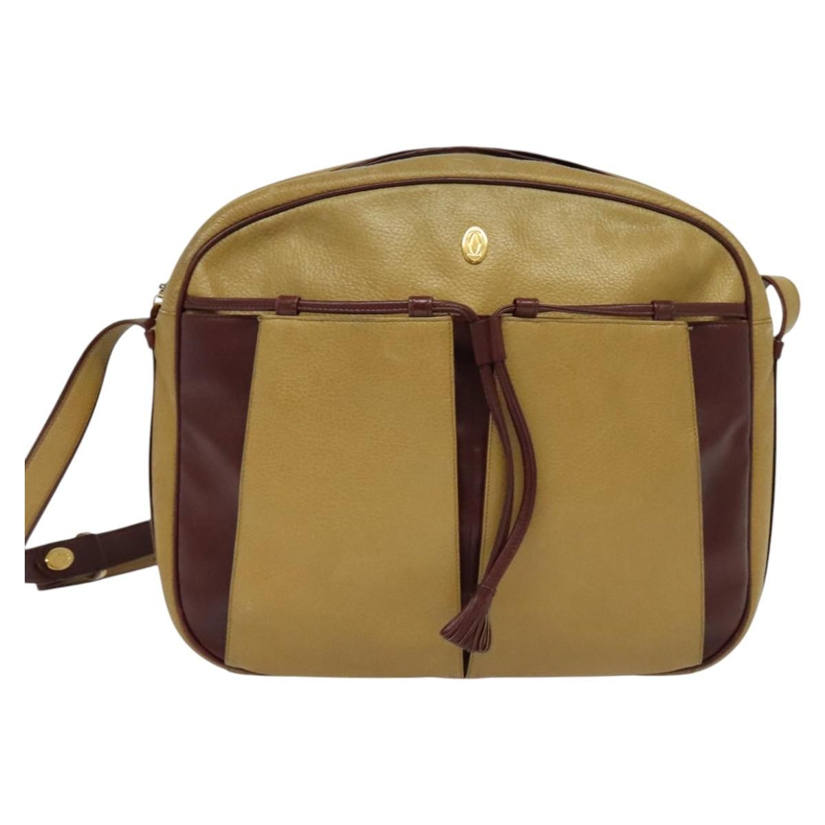 Cartier Tasseled Must de Cartier Leather, Yellow, Leather, Shoulder Bag
