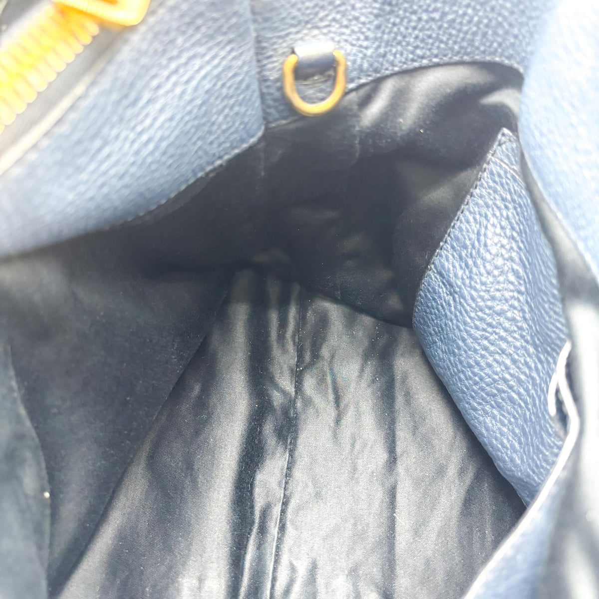 Miu Miu Phenix Convertible Leather, Navy, Leather, Tote Bag