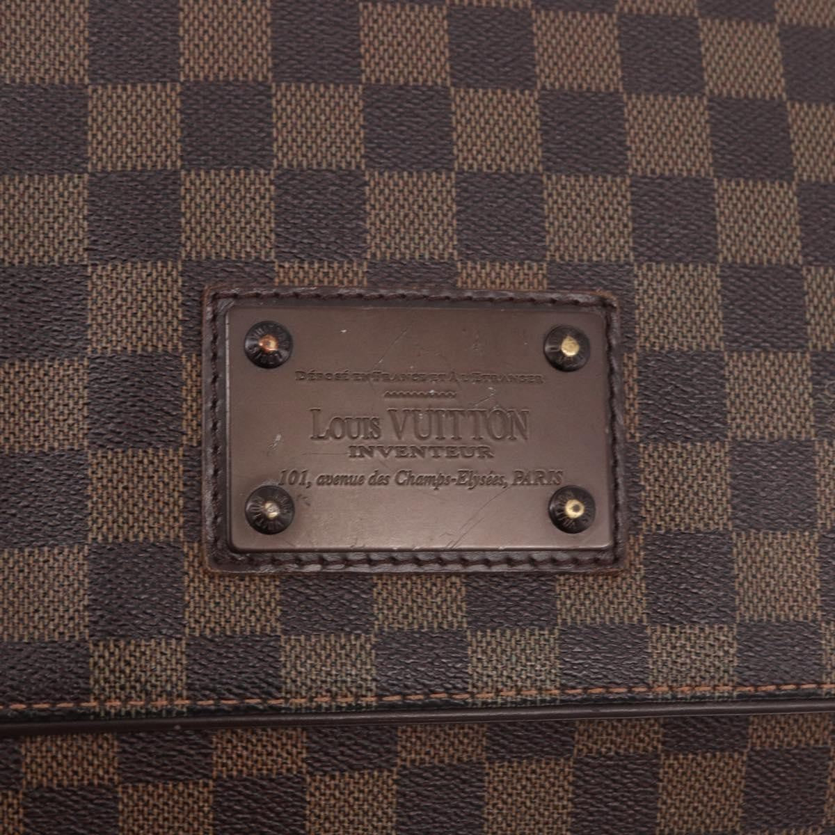 Louis Vuitton Brooklyn Damier Ebene, Brown, Canvas, Shoulder Bag