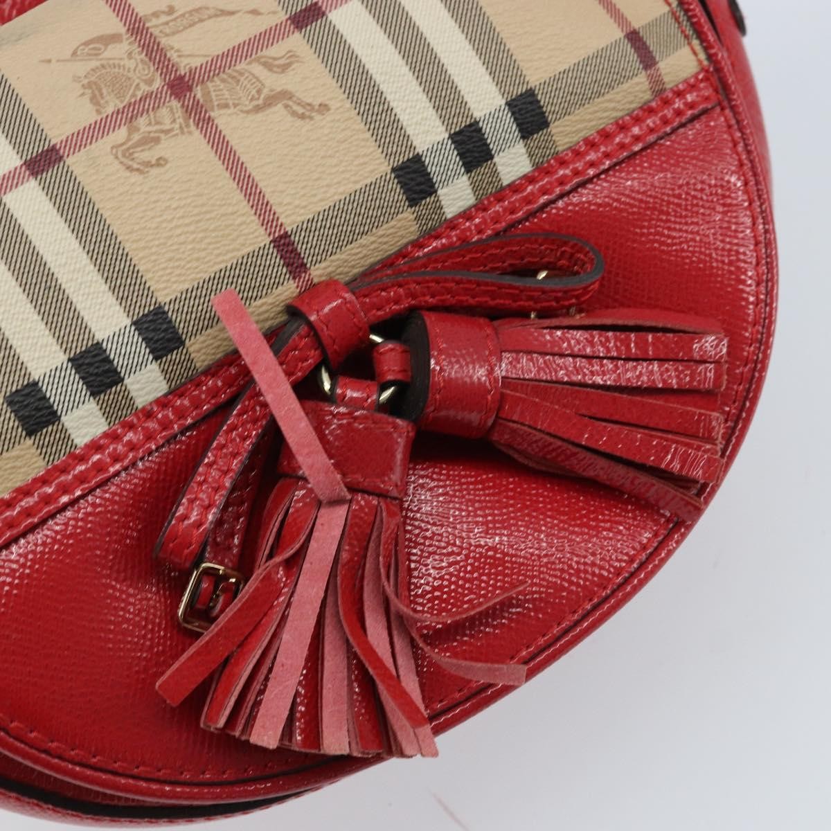 Burberry Maydown Haymarket Coated Canvas and Leather, Beige, Canvas, Shoulder Bag