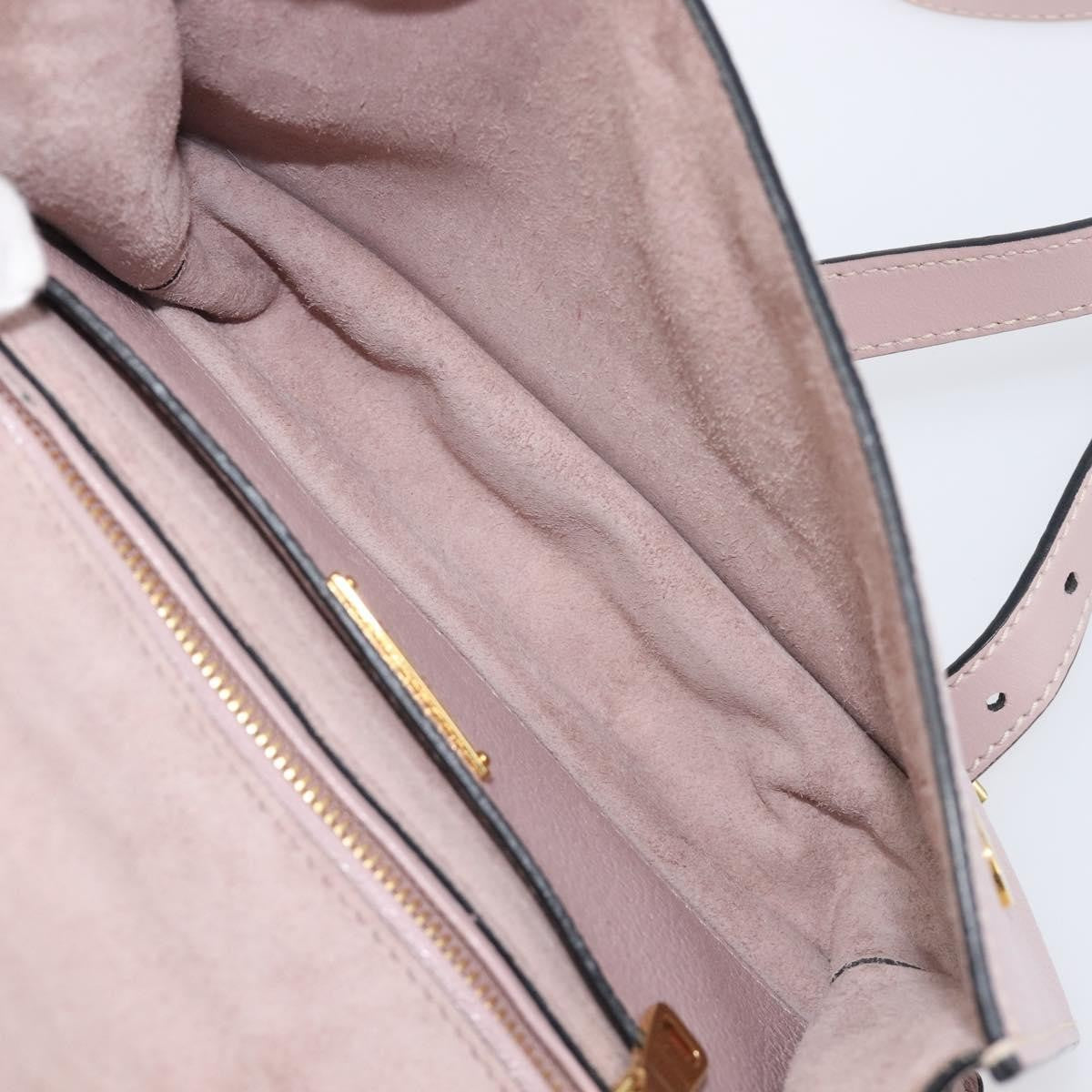 Miu Miu Madras Crystal Flap Leather, Pink, Leather, Crossbody Bag