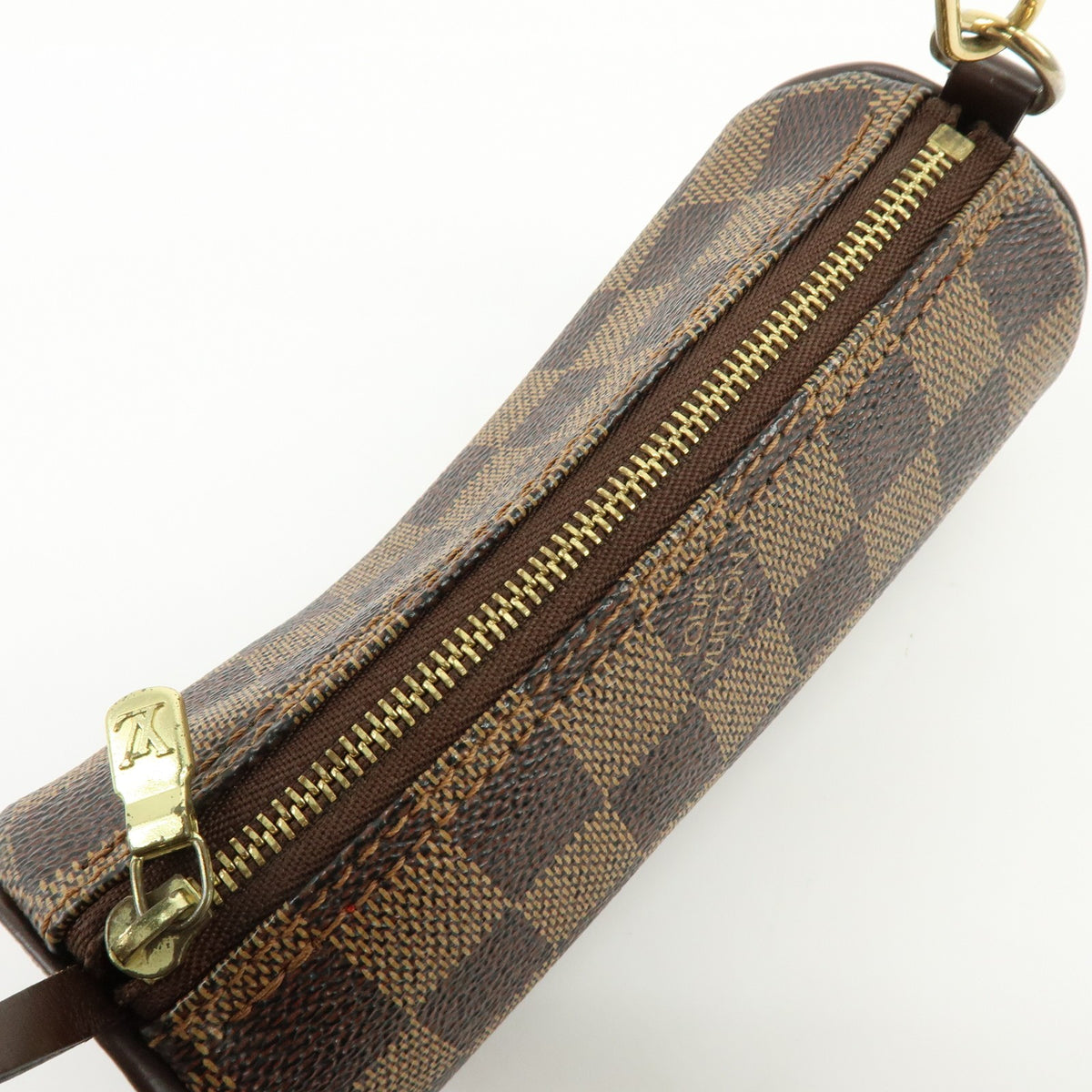 Louis Vuitton Papillon Pochette Damier, Brown, Canvas, Clutch