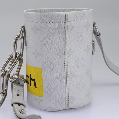 Louis Vuitton Chalk Nano Limited Edition Logo Story Monogram Canvas, Gray, Canvas, Clutch