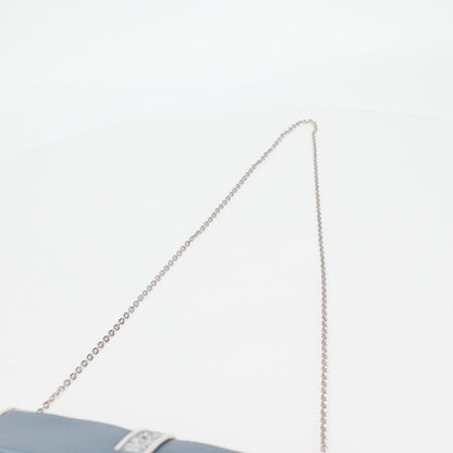 Miu Miu Madras Chain Clutch Matelasse Leather with Glitter, Blue, Leather, Shoulder Bag