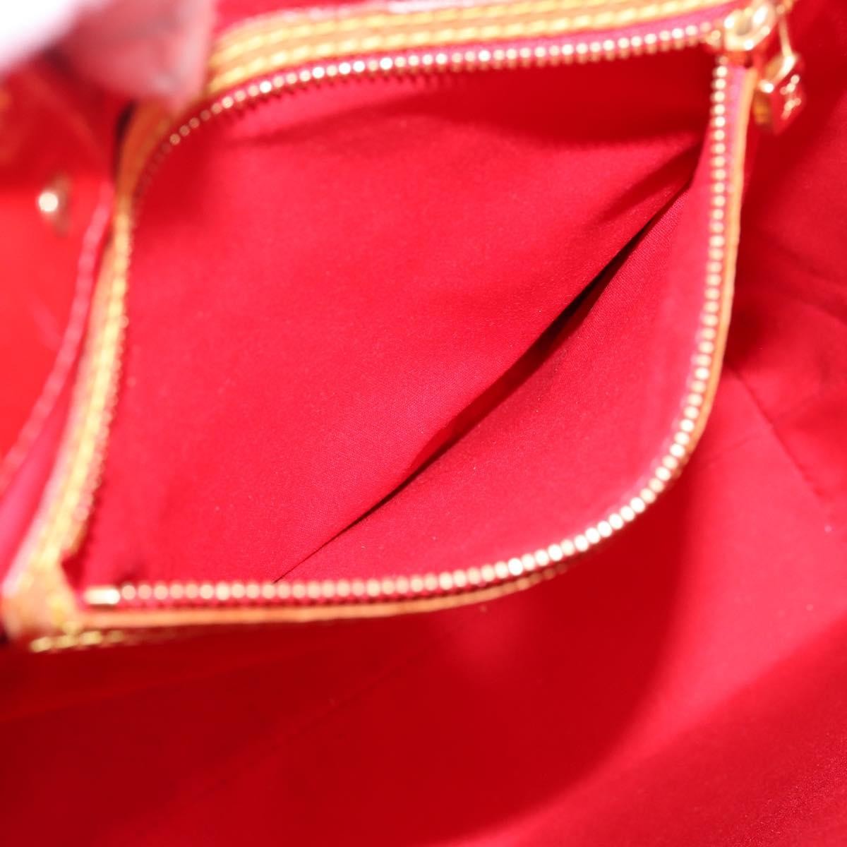 Louis Vuitton Reade Monogram Vernis, Red, Patent Leather, Handbag