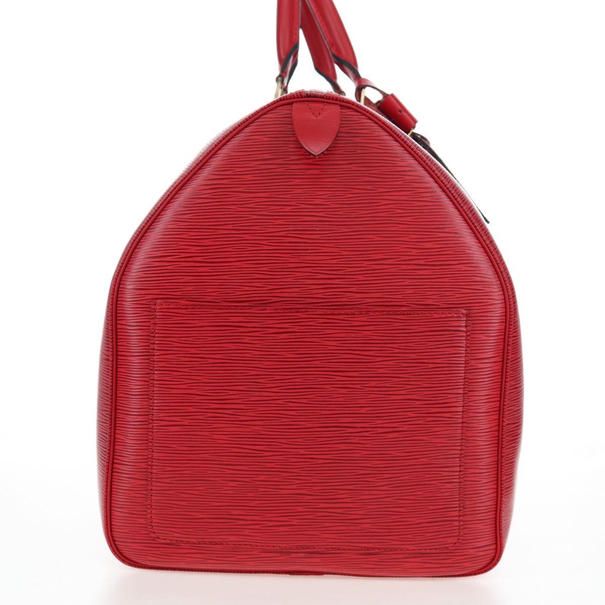 Louis Vuitton Keepall Epi, Red, Leather, Travel Bag
