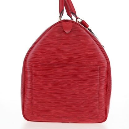 Louis Vuitton Keepall Epi, Red, Leather, Travel Bag