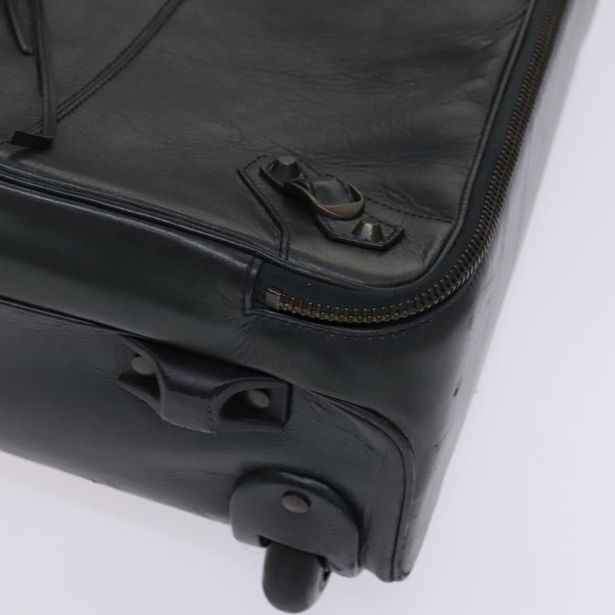 Balenciaga Trolley Rolling Classic Studs Luggage Leather, Khaki, Leather, Travel Bag