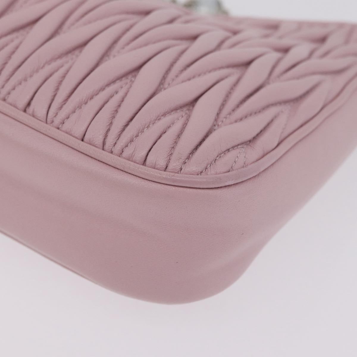 Miu Miu Shoulder Matelasse Leather, Pink, Leather, Shoulder Bag