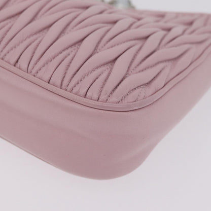 Miu Miu Shoulder Matelasse Leather, Pink, Leather, Shoulder Bag