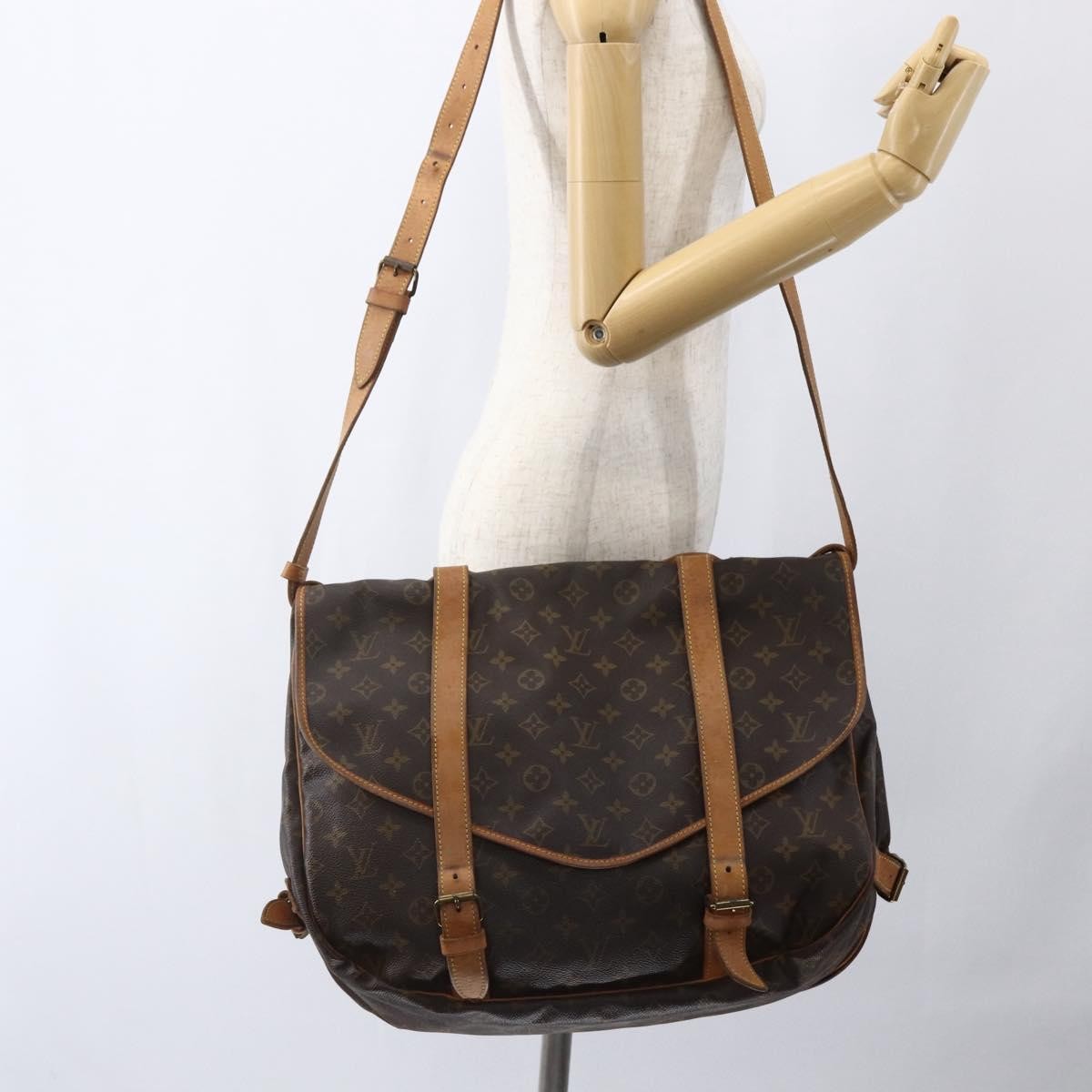 Louis Vuitton Saumur Monogram Canvas, Brown, Canvas, Shoulder Bag