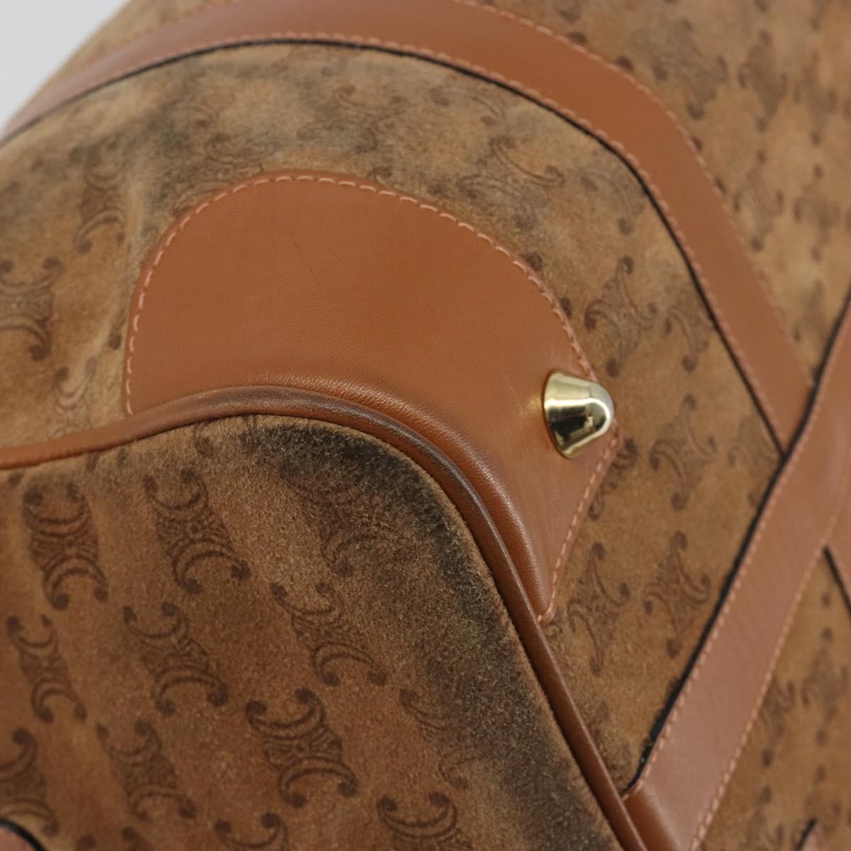 Celine Macadam Suede, Brown, Suede, Tote Bag
