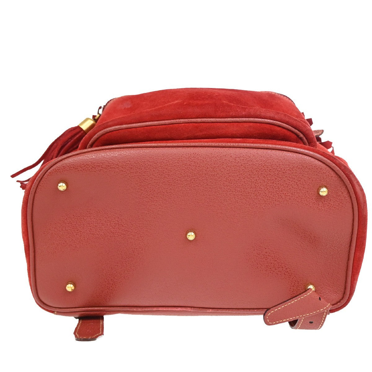 Gucci Vintage Backpack Suede, Red, Suede, Backpack