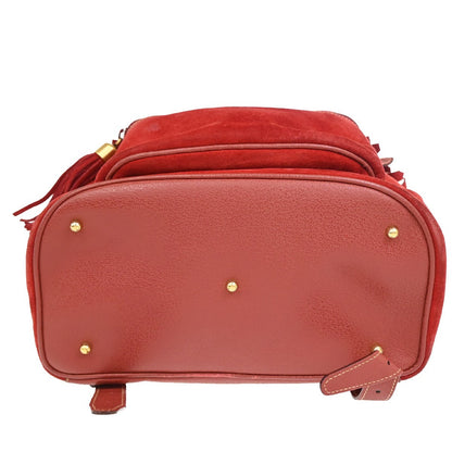 Gucci Vintage Backpack Suede, Red, Suede, Backpack
