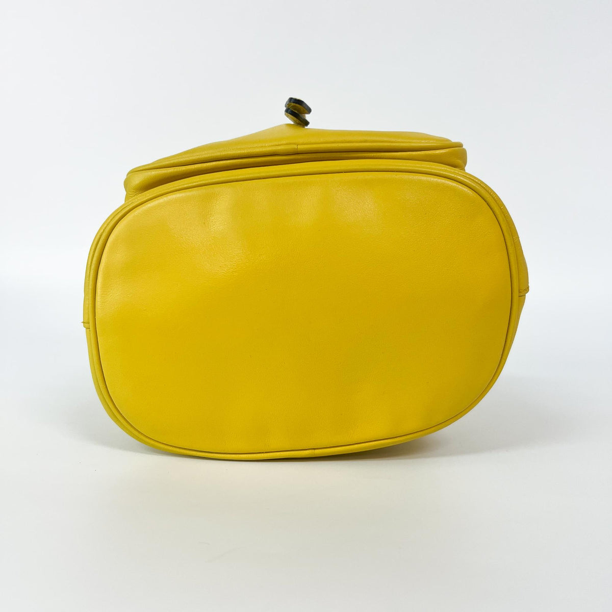 Prada Duet Drawstring Bucket Leather, Yellow, Leather, Handbag