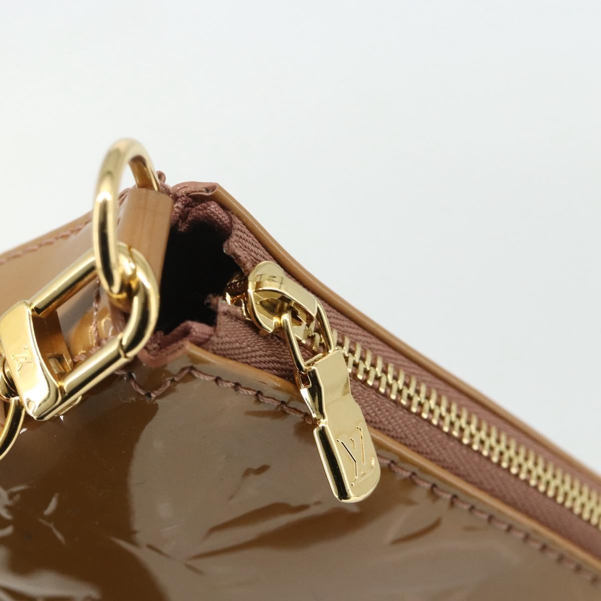 Louis Vuitton Pochette Accessoires NM Monogram Vernis, Brown, Patent Leather, Clutch
