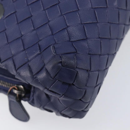 Bottega Veneta Compartment Chain Intrecciato Nappa, Blue, Leather, Shoulder Bag
