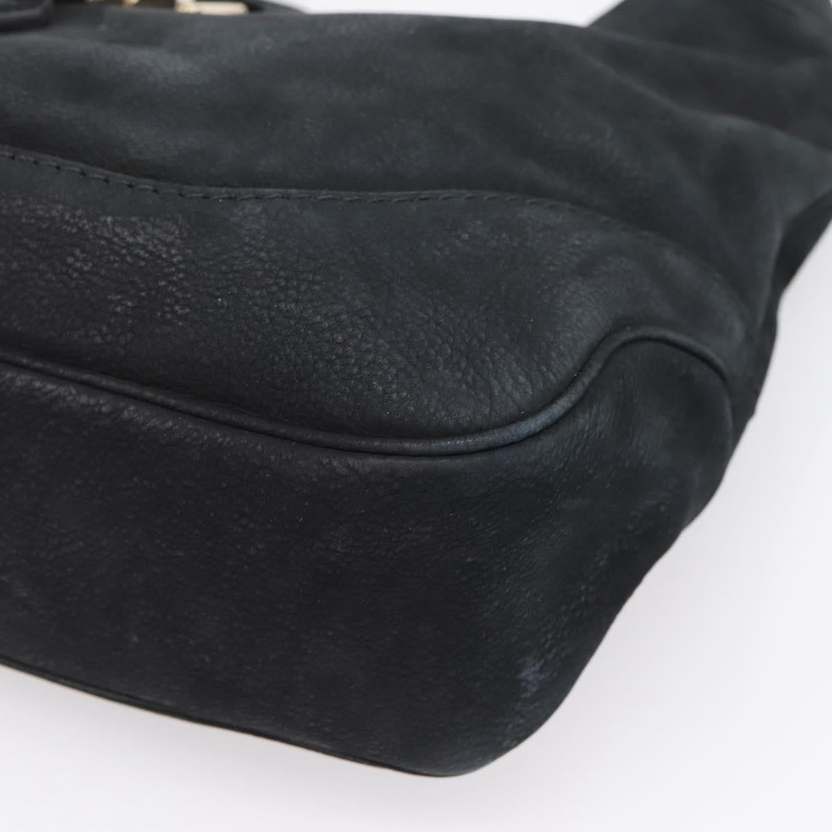 Gucci Jackie O Suede, Black, Leather, Handbag