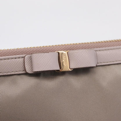 Salvatore Ferragamo Vala Clutch Nylon, Gray, Nylon, Clutch