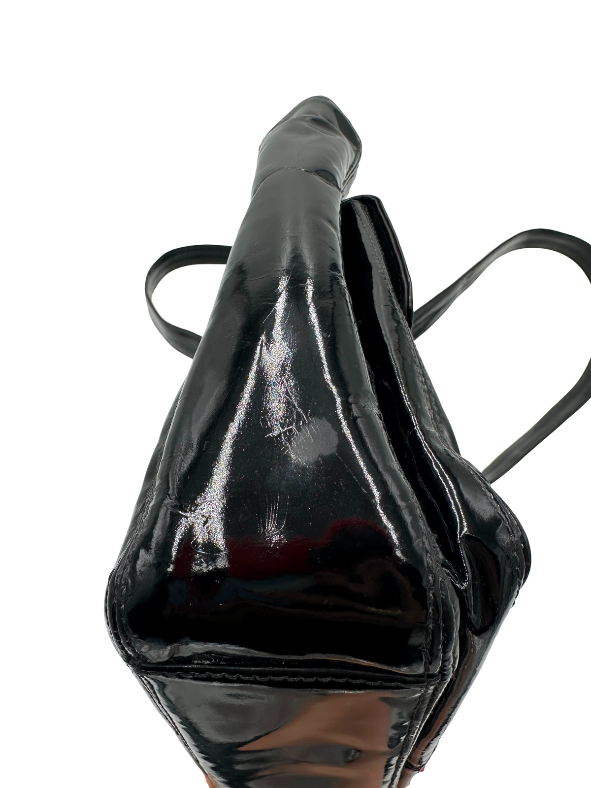 Chanel French Riviera Tote Bag Patent Leather, Black, Patent Leather, Tote Bag