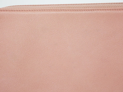 Chanel Camellia Zip Around Organizer Leather, Pink, Leather, Wallet