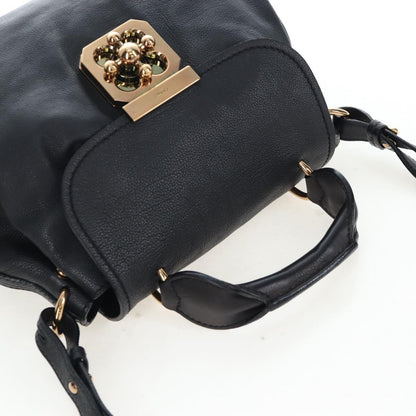 Chloe Elsie Convertible Satchel Leather, Black, Leather, Handbag