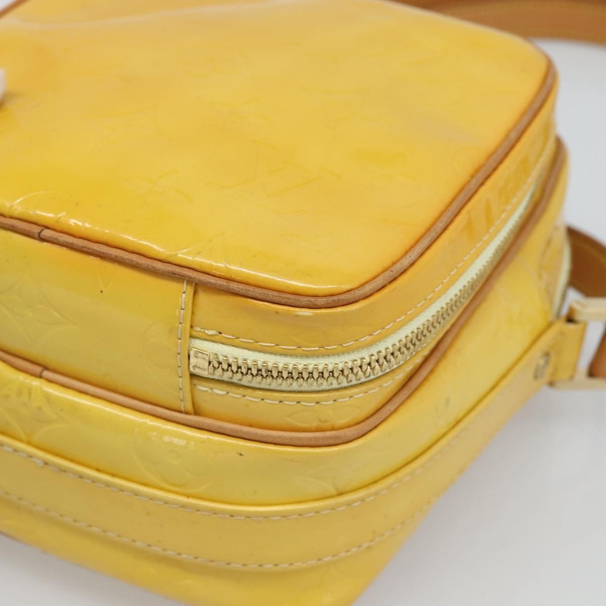 Louis Vuitton Wooster Monogram Vernis, Yellow, Patent Leather, Handbag