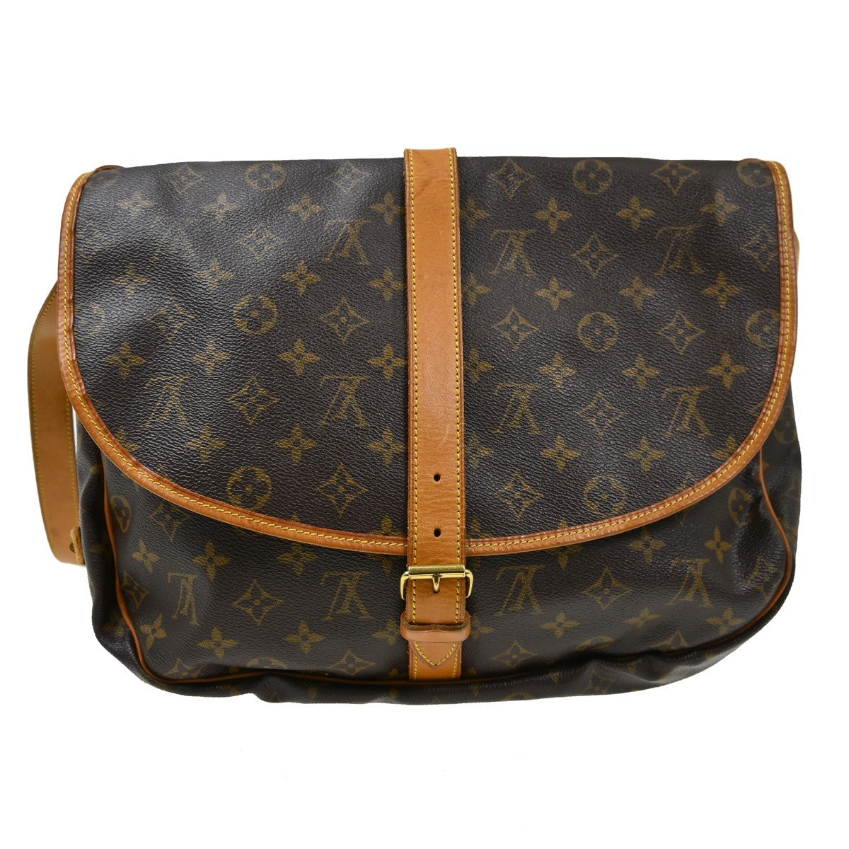 Louis Vuitton Saumur Monogram Canvas, Brown, Canvas, Shoulder Bag