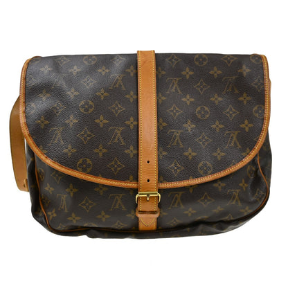 Louis Vuitton Saumur Monogram Canvas, Brown, Canvas, Shoulder Bag