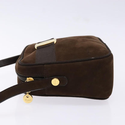 Salvatore Ferragamo Vala Suede, Brown, Suede, Shoulder Bag
