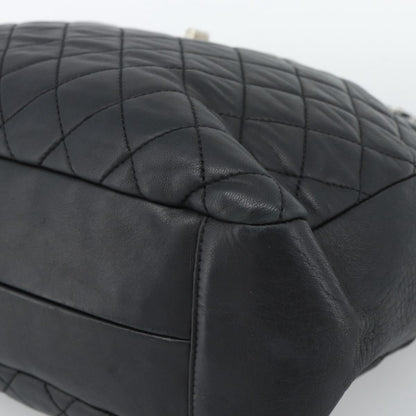 Chanel Mademoiselle Chain Quilted Lambskin, Black, Leather, Shoulder Bag