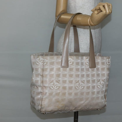 Chanel Travel Line Tote Nylon, Beige, Nylon, Travel bag