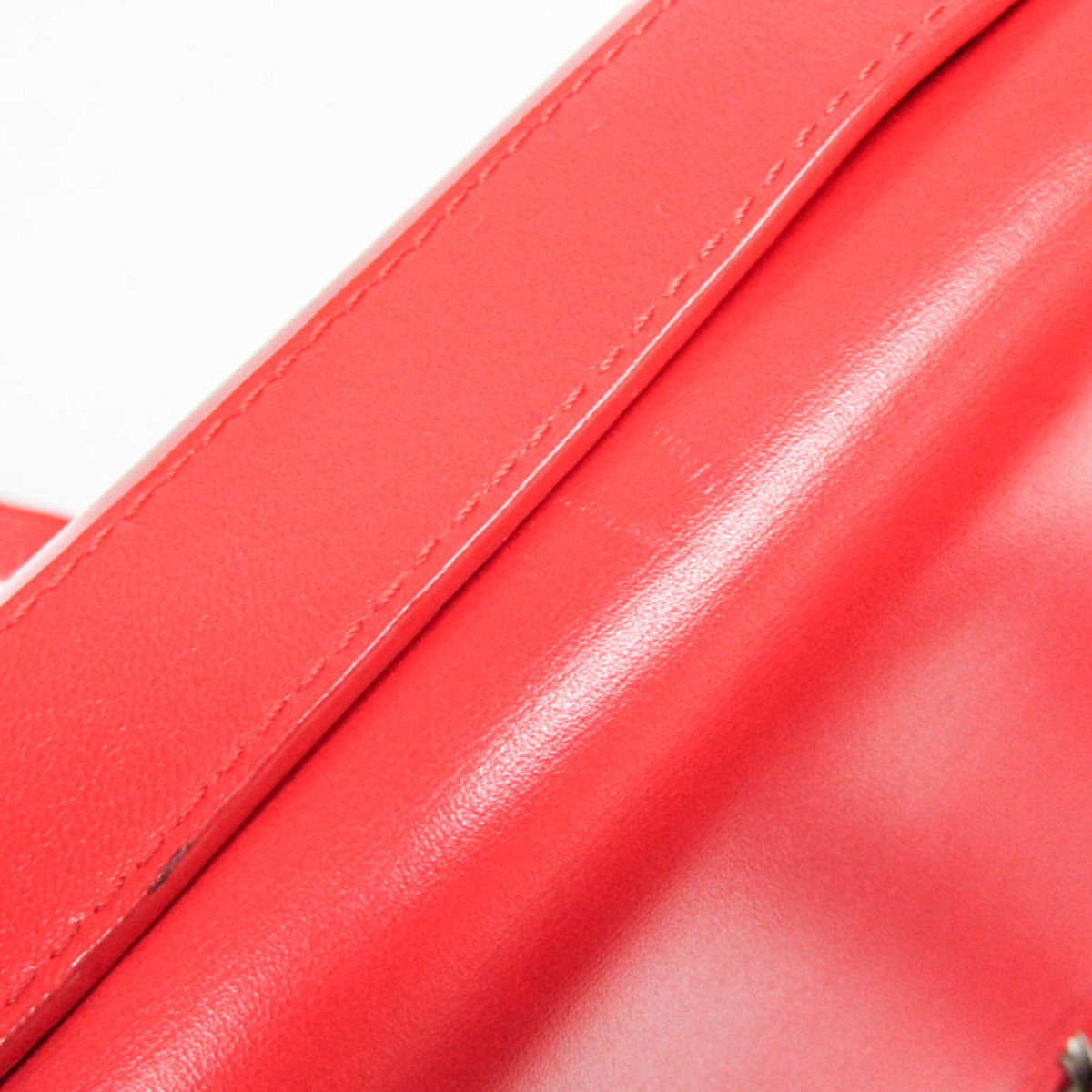 Bottega Veneta Clip Flap Leather, Red, Leather, Handbag