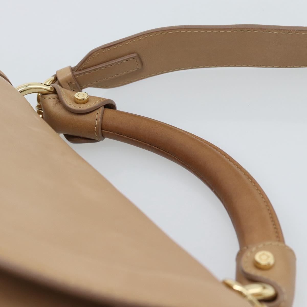 Salvatore Ferragamo Sofia Rainbow Saddle Leather, Beige, Leather, Handbag