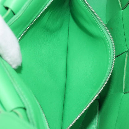 Bottega Veneta Cassette Maxi Intrecciato Leather, Green, Leather, Crossbody Bag
