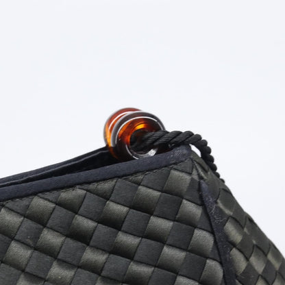 Bottega Veneta Vintage Intrecciato Hobo Nylon, Black, Nylon, Shoulder Bag
