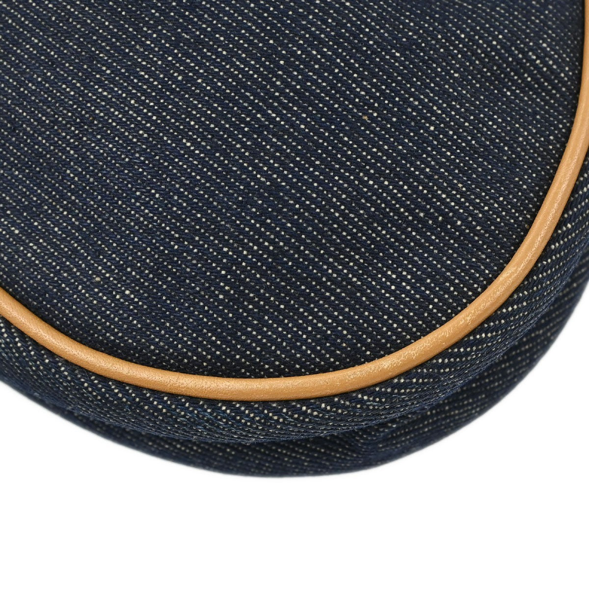 Christian Dior Vintage Saddle Denim, Navy, Denim, Handbag