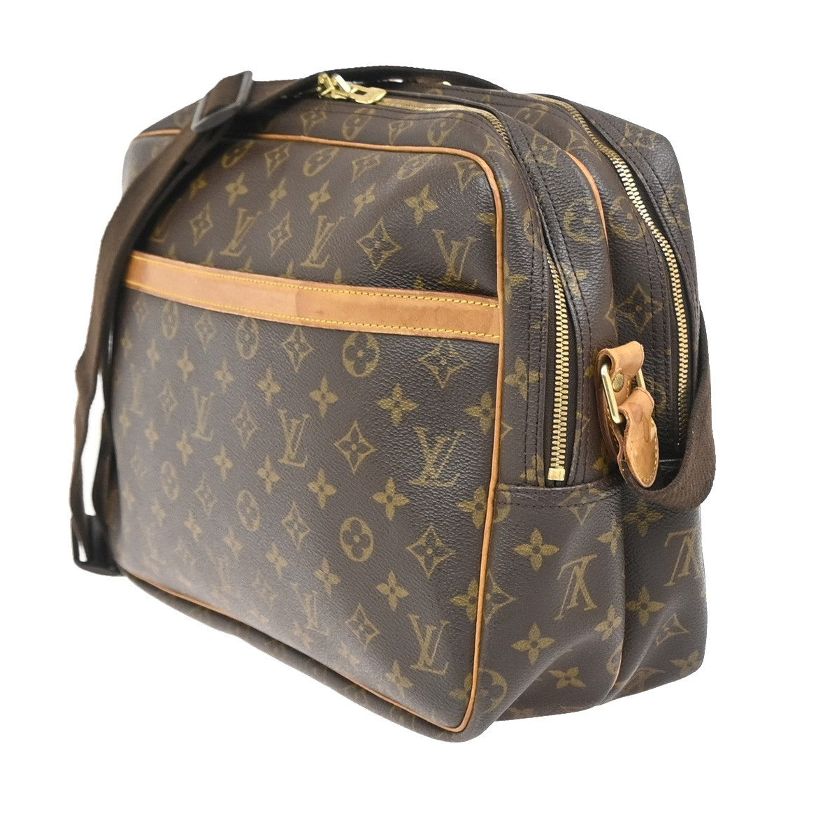 Louis Vuitton Reporter Monogram, Brown, Canvas, Shoulder Bag
