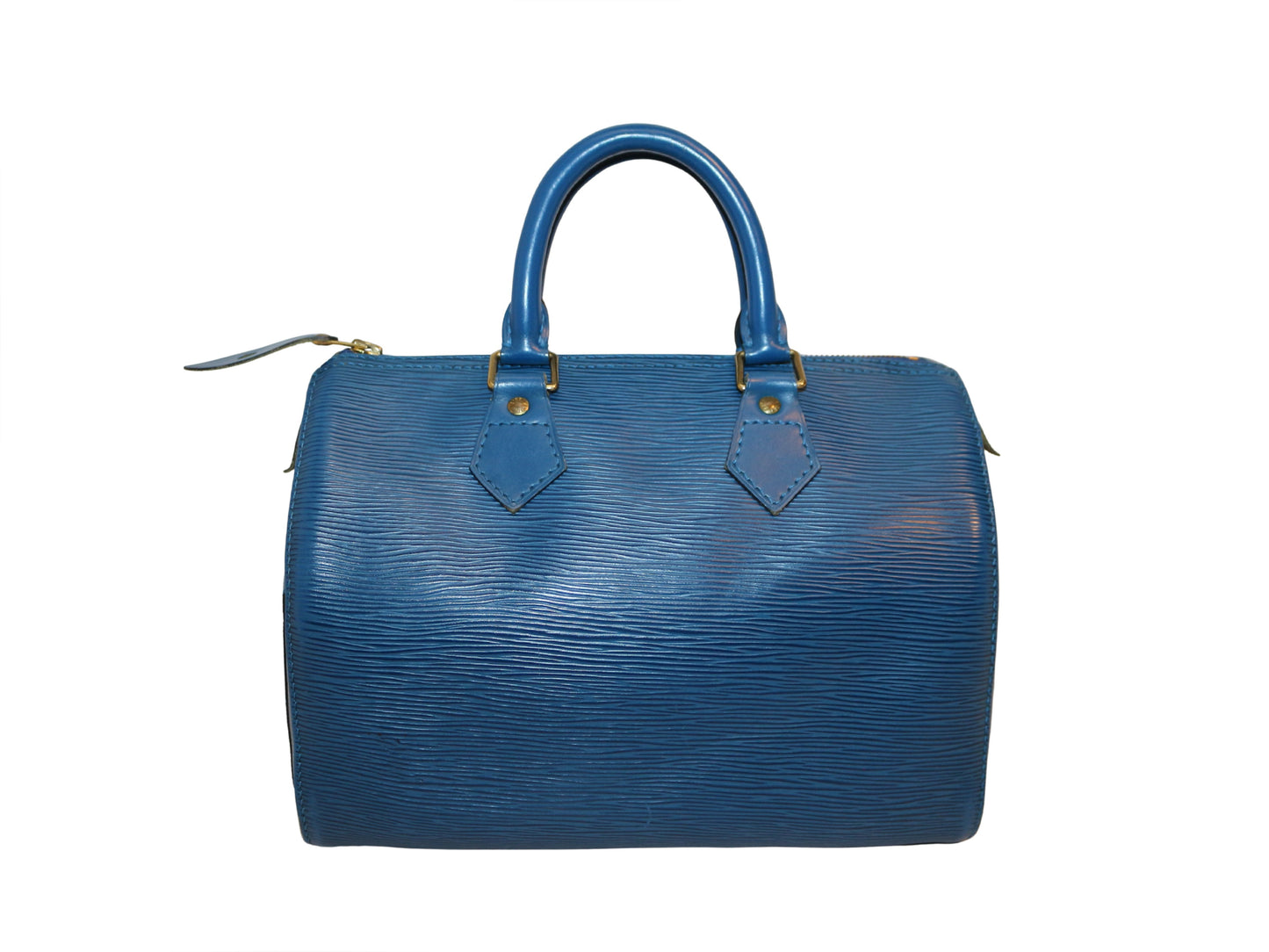 Louis Vuitton Speedy Handbag Epi Leather, BLUE, LEATHER, Handbag