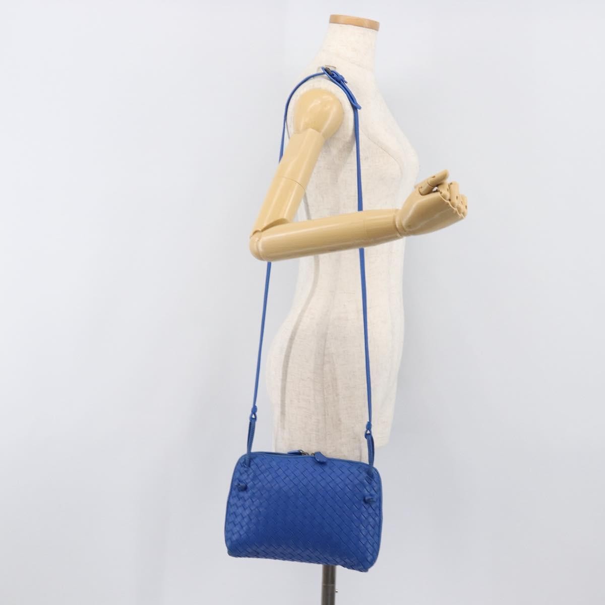 Bottega Veneta Nodini Intrecciato Nappa, Blue, Leather, Shoulder Bag