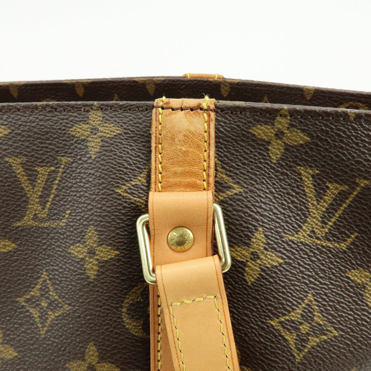 Louis Vuitton Shopping Sac Monogram Canvas, Brown, Canvas, Handbag