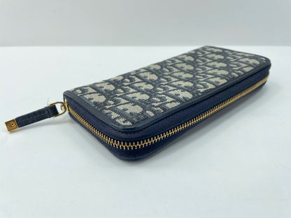 Christian Dior 30 Montaigne Voyageur canvas, Navy, Canvas, Wallet