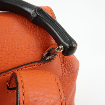 Gucci Bamboo Tassel Leather, Orange, Leather, Backpack