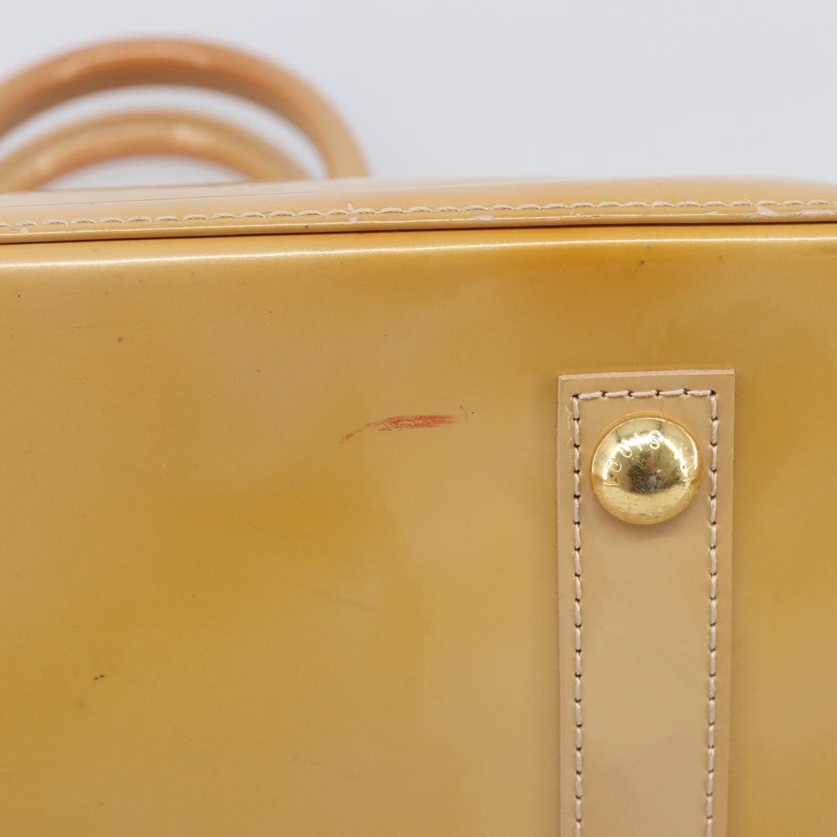 Louis Vuitton Alma Monogram Vernis, Beige, Patent Leather, Handbag