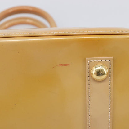 Louis Vuitton Alma Monogram Vernis, Beige, Patent Leather, Handbag