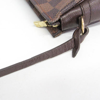 Louis Vuitton Trousse Make Up Damier, Brown, Canvas, Clutch